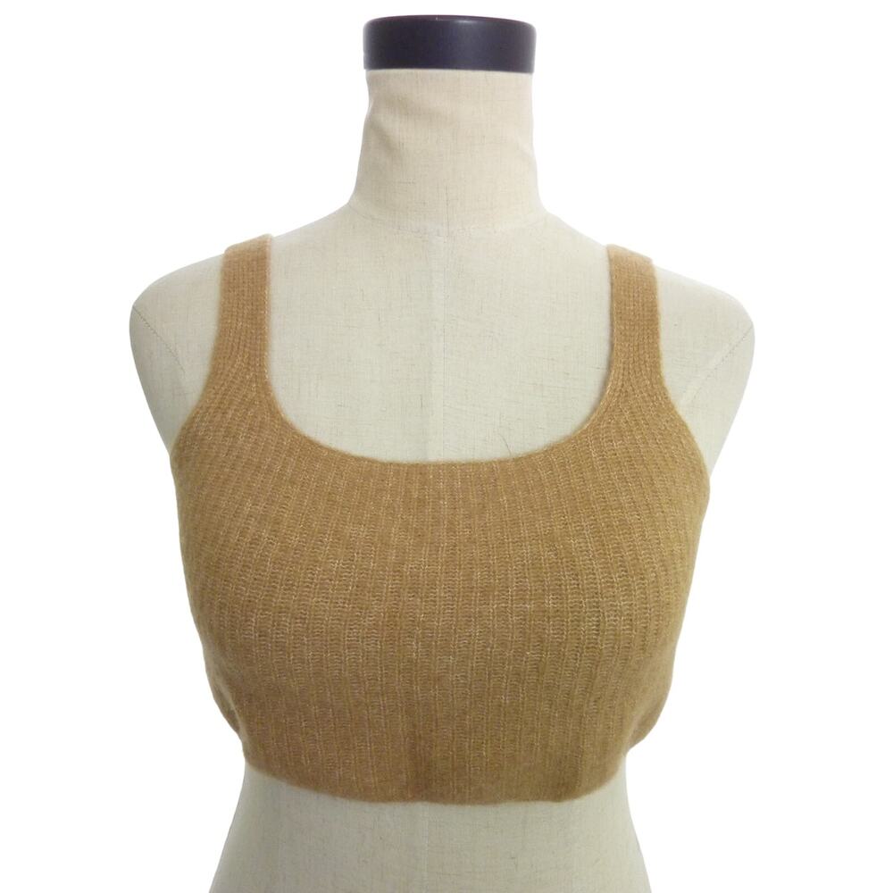 Everlane Cozy Caramel Brown Tan Crop Tank Top XS